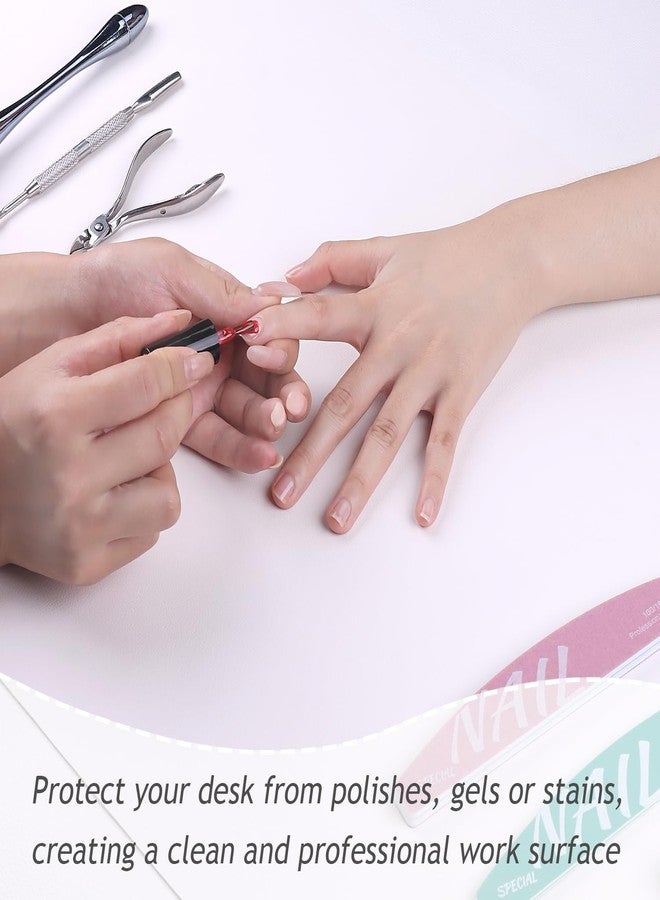 Furtherpretty Nail Mat for Nail Tech, Reusable PU Leather Desk Pad, Foldable Nail Art Table Mat for Home Manicure & Professional Salon, Nail Technician Supplies, Tapete para Mesa de Manicurista - Image 5